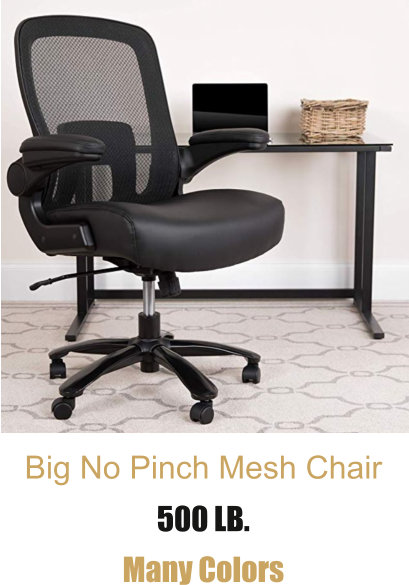 Comfortable, no pinch executive chair, 500 lb, FREE shipping, Big Man Chair