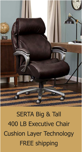 SERTA Big & Tall  400 LB Executive Chair  Cushion Layer Technology   FREE shipping