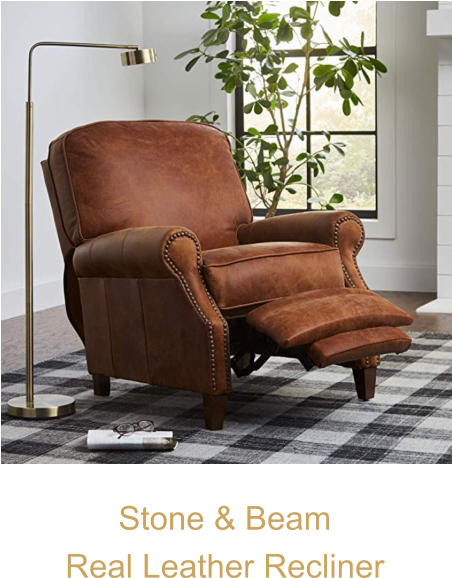 Stone & Beam Real Leather Recliner