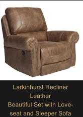 Larkinhurst Recliner Leather Beautiful Set with Love-seat and Sleeper Sofa