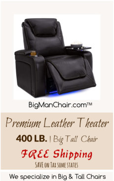 400 LB. Leather Theater Recliner | Big Man Chair