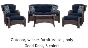 Outdoor, wicker furniture set, only Good Deal, 6 colors