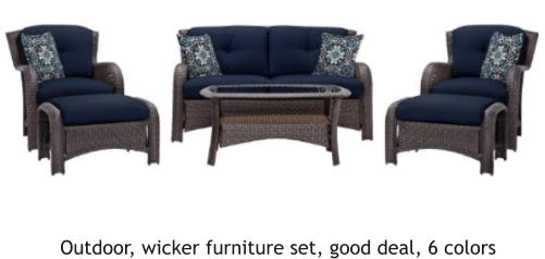 Outdoor, wicker furniture set, good deal, 6 colors