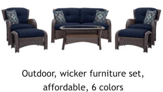 Outdoor, wicker furniture set, affordable, 6 colors